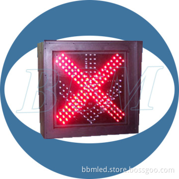 LED High Bright Red Cross Traffic Warning Light for Indication